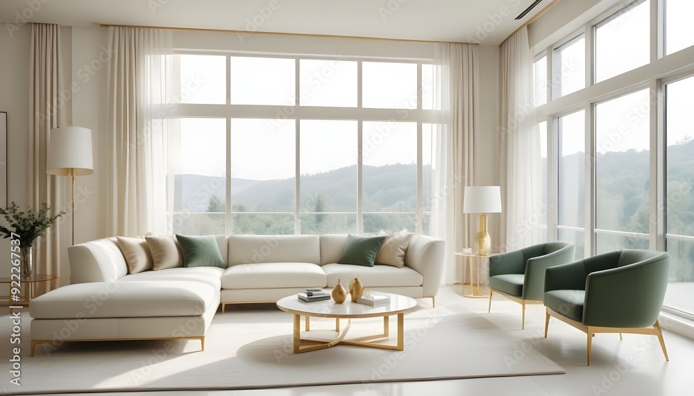 Photo interior modern design room 3d illustration Photo interior modern design room 3d illustration