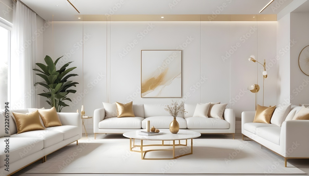 Photo interior modern design room 3d illustration Photo interior modern design room 3d illustration