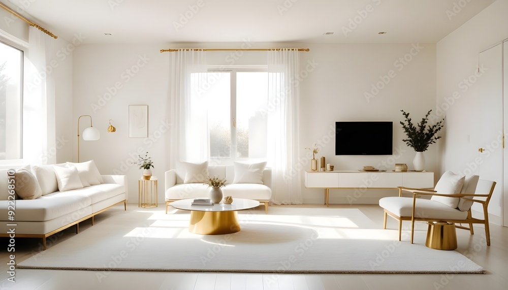 Photo interior modern design room 3d illustration Photo interior modern design room 3d illustration