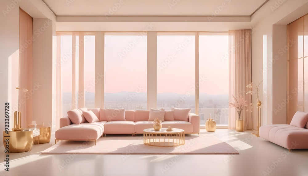 Photo interior modern design room 3d illustration