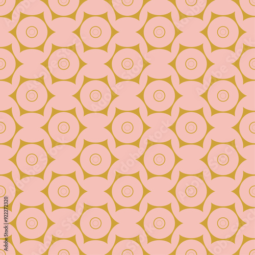 Lovely geometric pattern in pink and mustard colors
