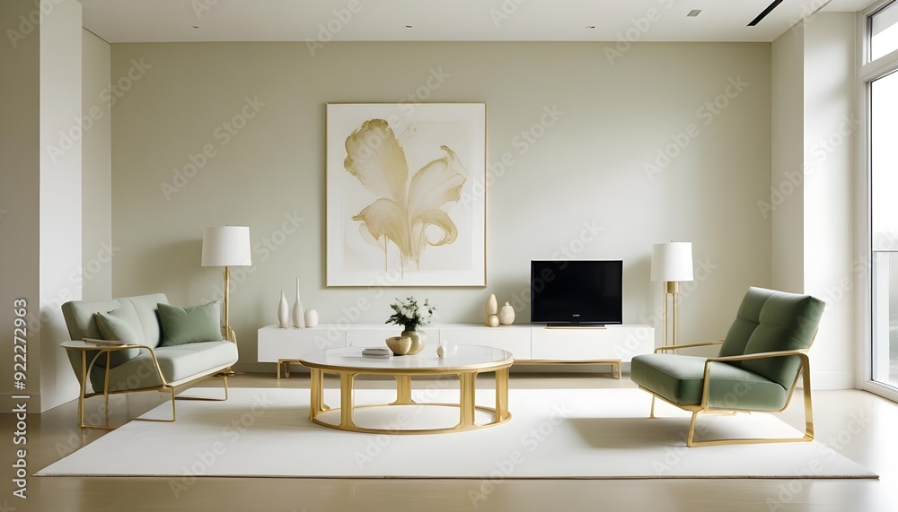 Obraz premium Photo interior modern design room 3d illustration