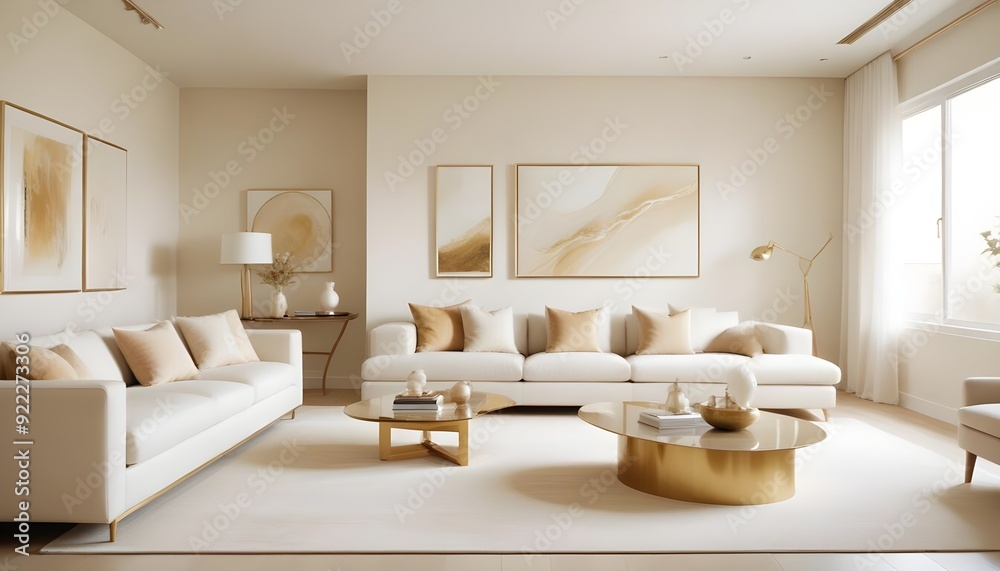 Fototapeta premium Photo interior modern design room 3d illustration