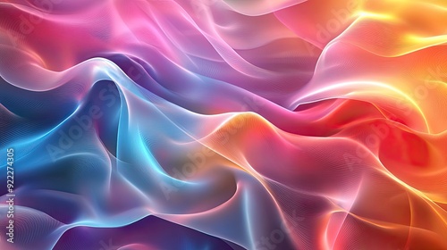 Elegant 3D colorful background featuring soft, flowing patterns and vibrant hues, ideal for modern designs