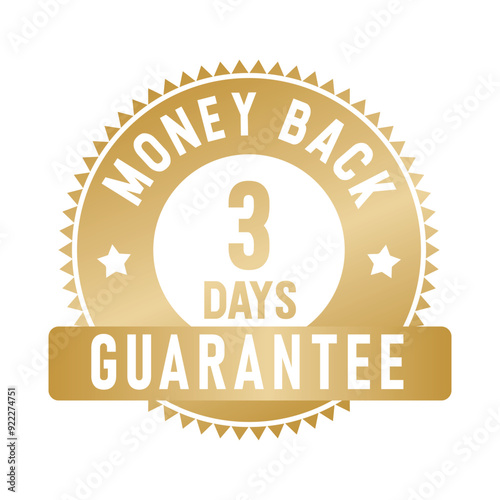3 Days Money Back Guarantee | Money Back | Icon | Vector