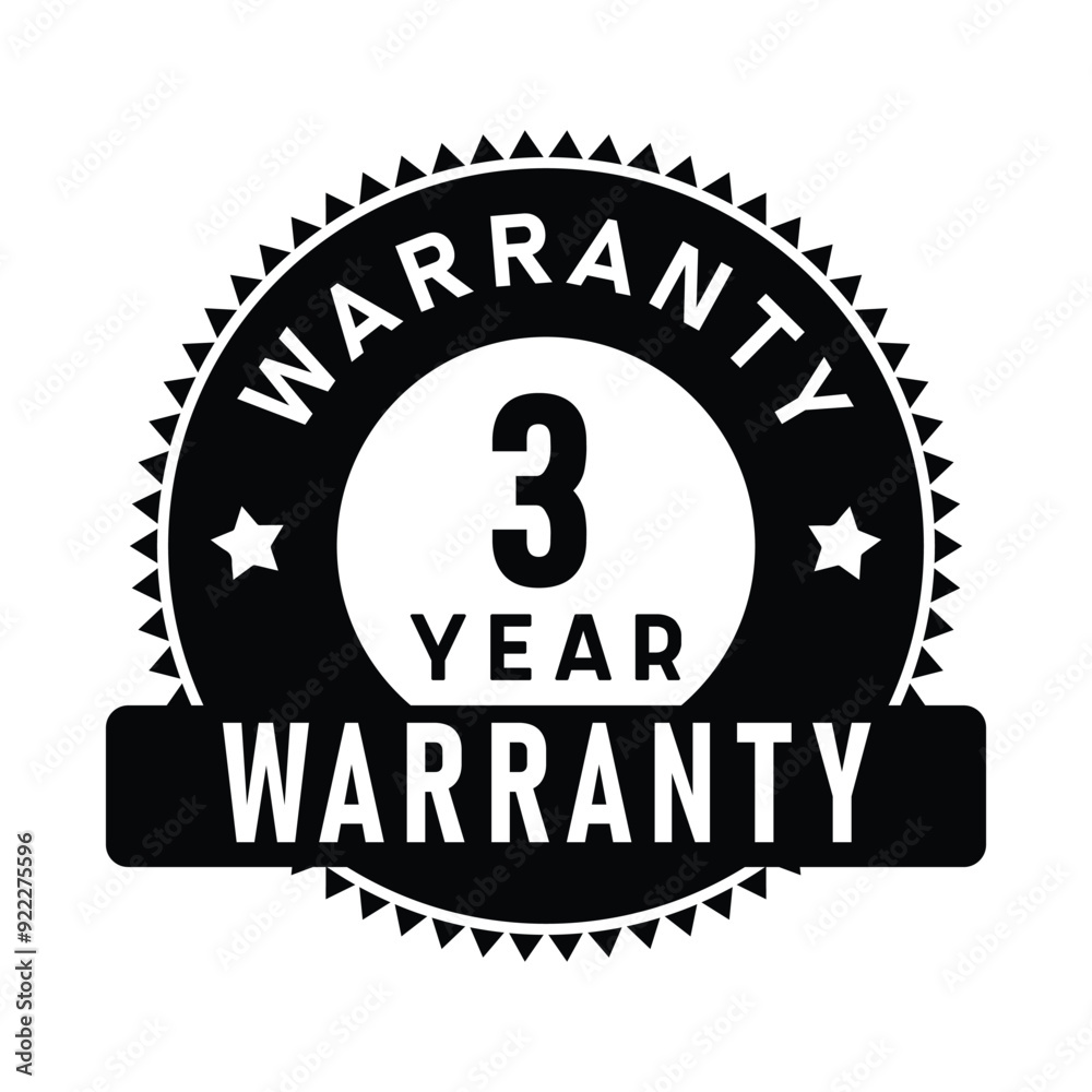 Fototapeta premium 3 Year Warranty | Warranty | Icon | Vector
