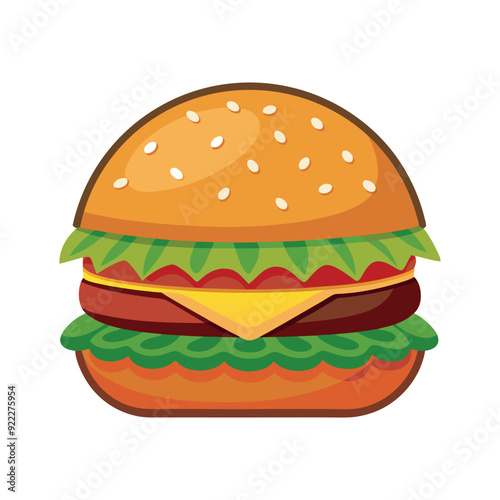 hamburger isolated vector template illustration