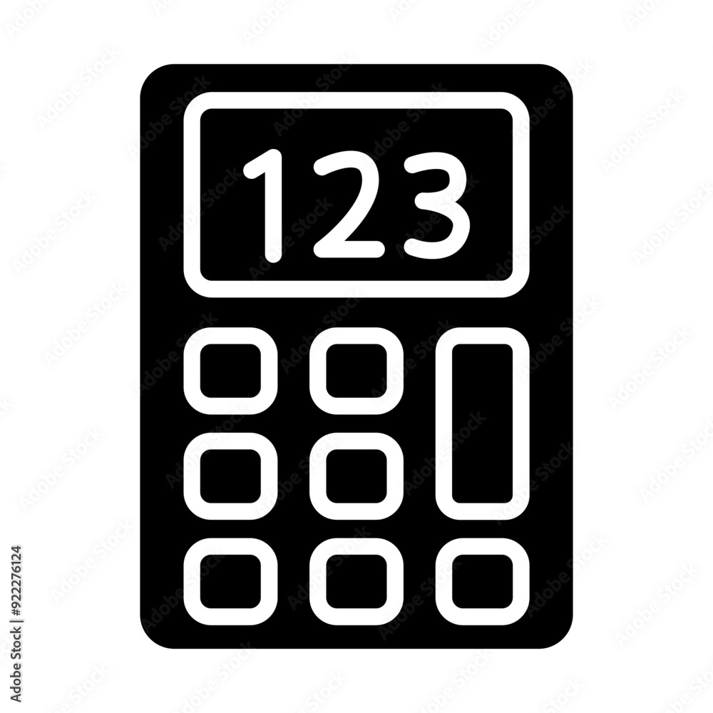 calculator glyph icon