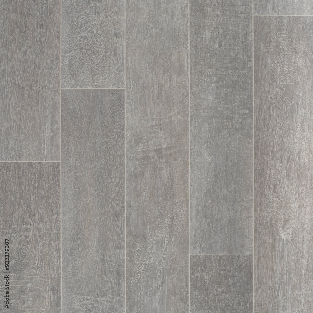 Fototapeta premium Weathered Grey Wood Plank Texture - High-Resolution Rustic Hardwood Flooring Pattern for Backgrounds and Interior Design