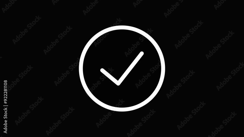 White check mark icon. Tick symbol in black color, vector illustration. Check mark icon vector isolated, White check mark icon. Tick symbol in black color, vector illustration. Check mark icon vector isolated,