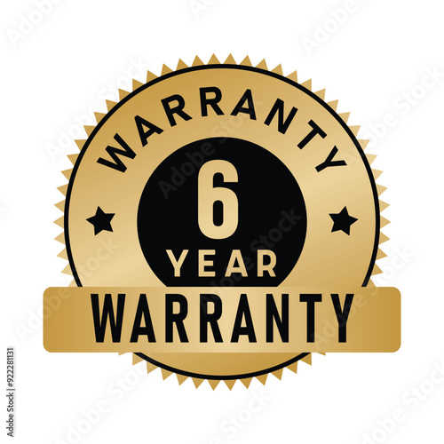 6 Year Warranty | Warranty | Icon | Vector