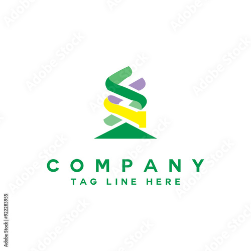 colorful business company simple logo design photo