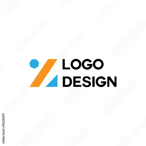 colorful business company simple logo design photo