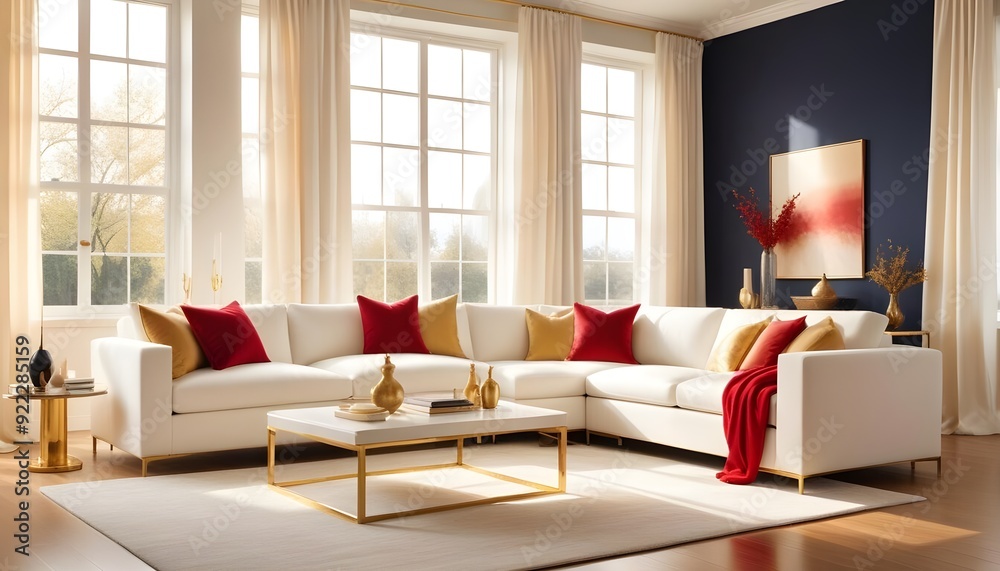 Fototapeta premium Photo interior modern design room 3d illustration