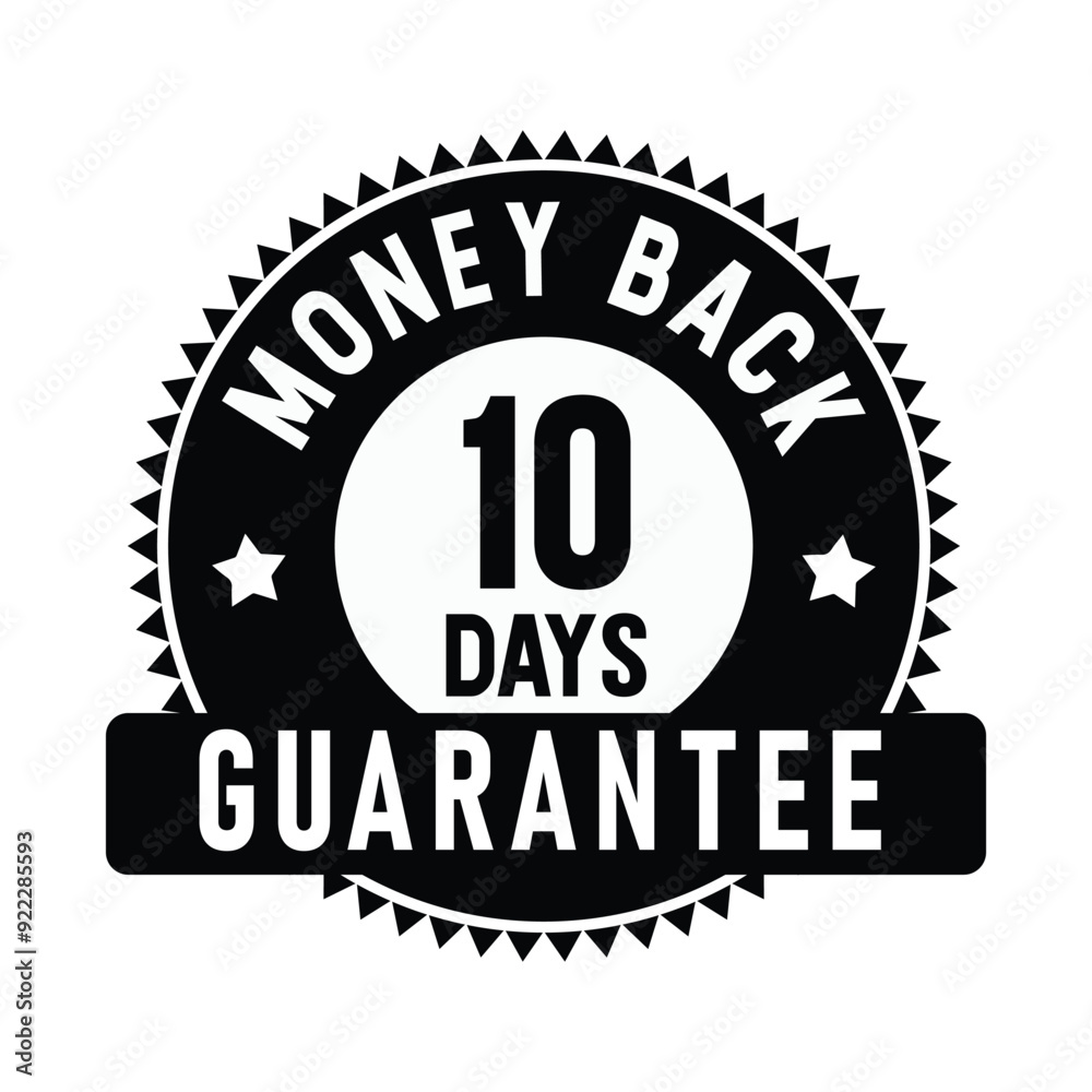 Fototapeta premium 10 Days Money Back Guarantee | Money Back | Icon | Vector