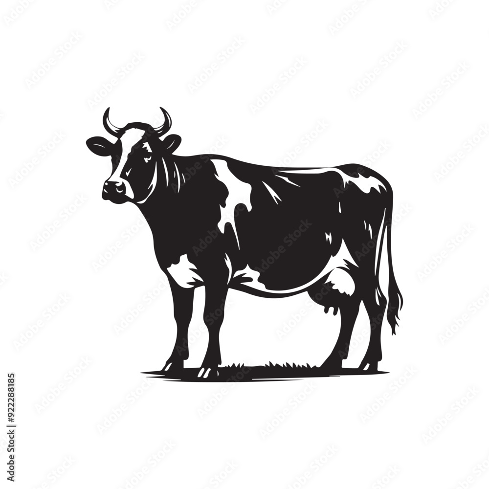 cow on white cow on white