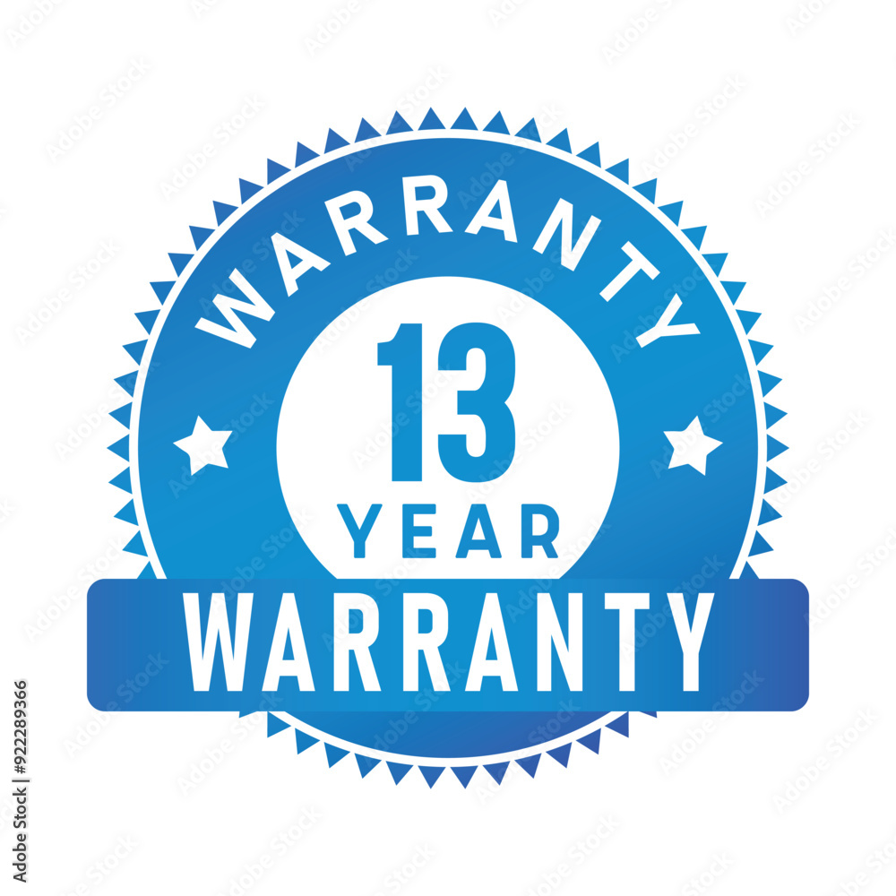 Fototapeta premium 13 Year Warranty | Warranty | Icon | Vector