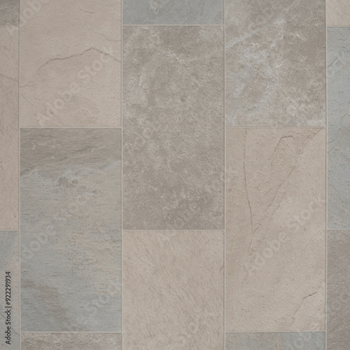 Light Slate Tile Flooring - Multi-Shade Beige and Grey Stone Pattern, High-Resolution Swatch for Interior Design and Architectural Projects