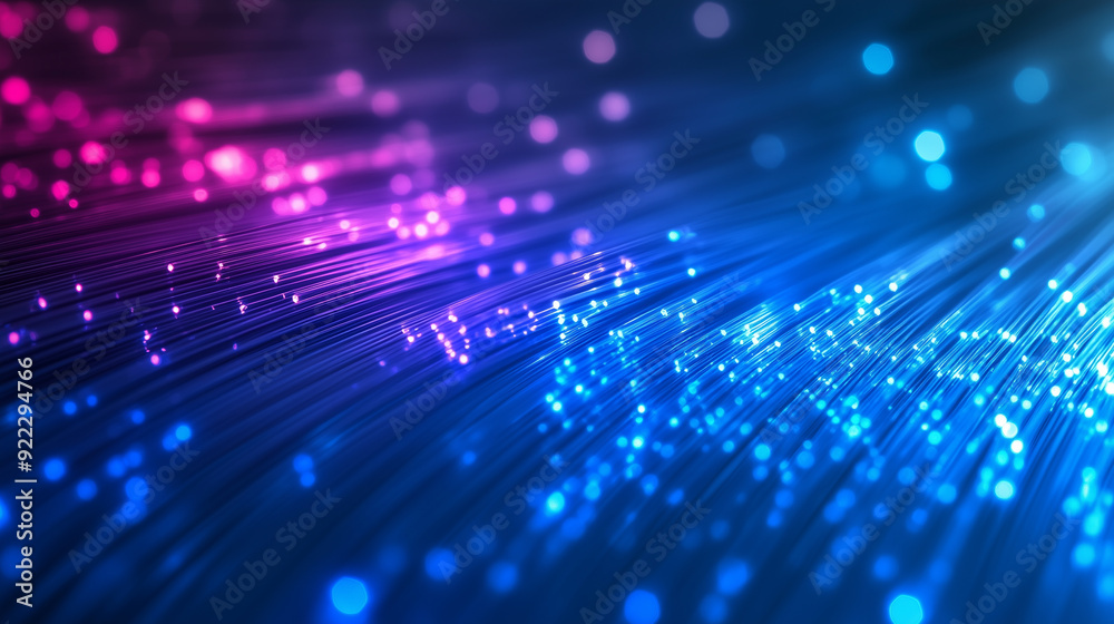 Fiber optics in pink and blue colors