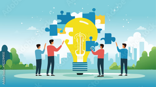 business people with network