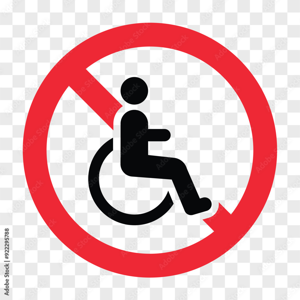 No Entry, Restricted Area. Prohibited sign design on transparent background No Entry, Restricted Area. Prohibited sign design on transparent background