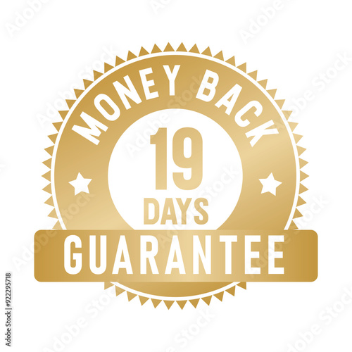 19 Days Money Back Guarantee | Money Back | Icon | Vector