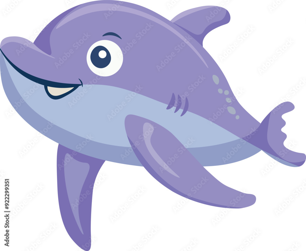 Fototapeta premium Dolphin. Cute dolphin illustration. Vector illustration