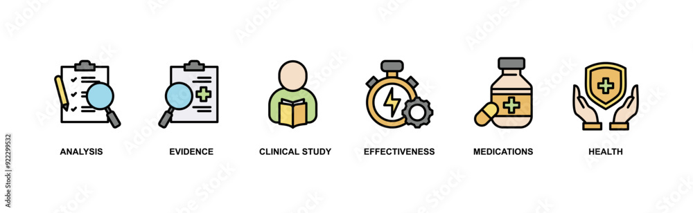 Curriculum vitae banner web icon vector illustration concept with icon of education, personal data, cover letter, abilities, experience and qualifications