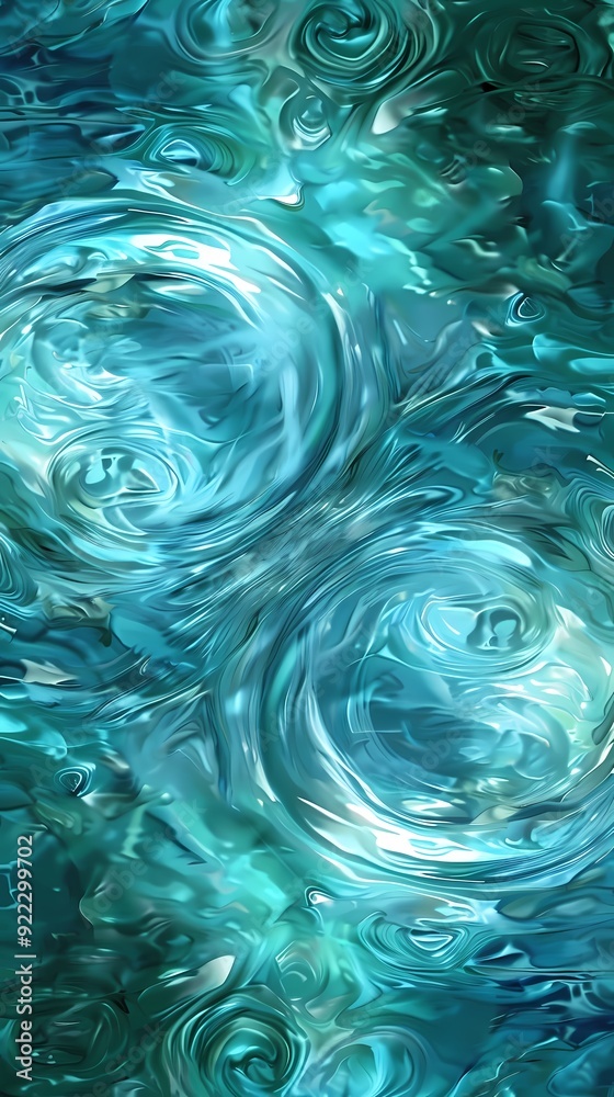 Digital technology blue and green wave curve abstract poster background Digital technology blue and green wave curve abstract poster background