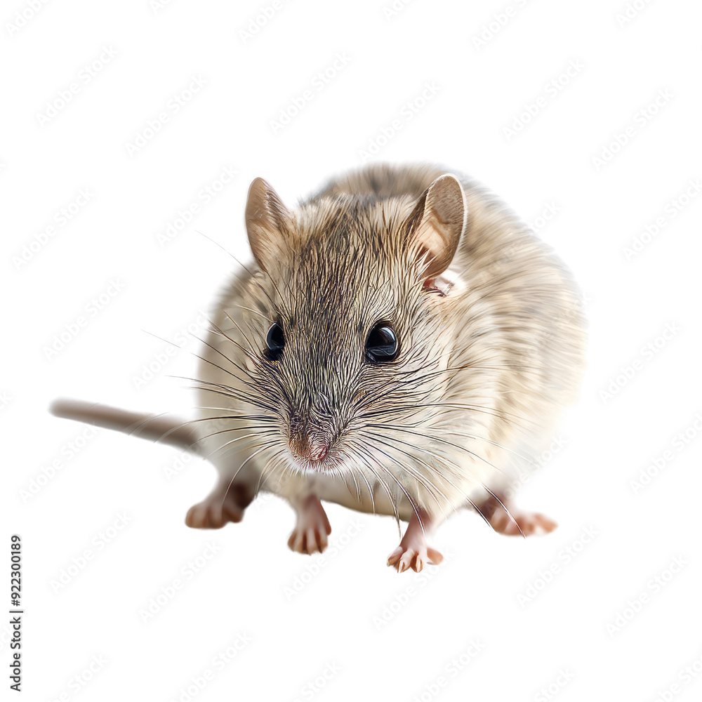Isolated Rice Rat with Distinctive Features and Texture Details Isolated Rice Rat with Distinctive Features and Texture Details