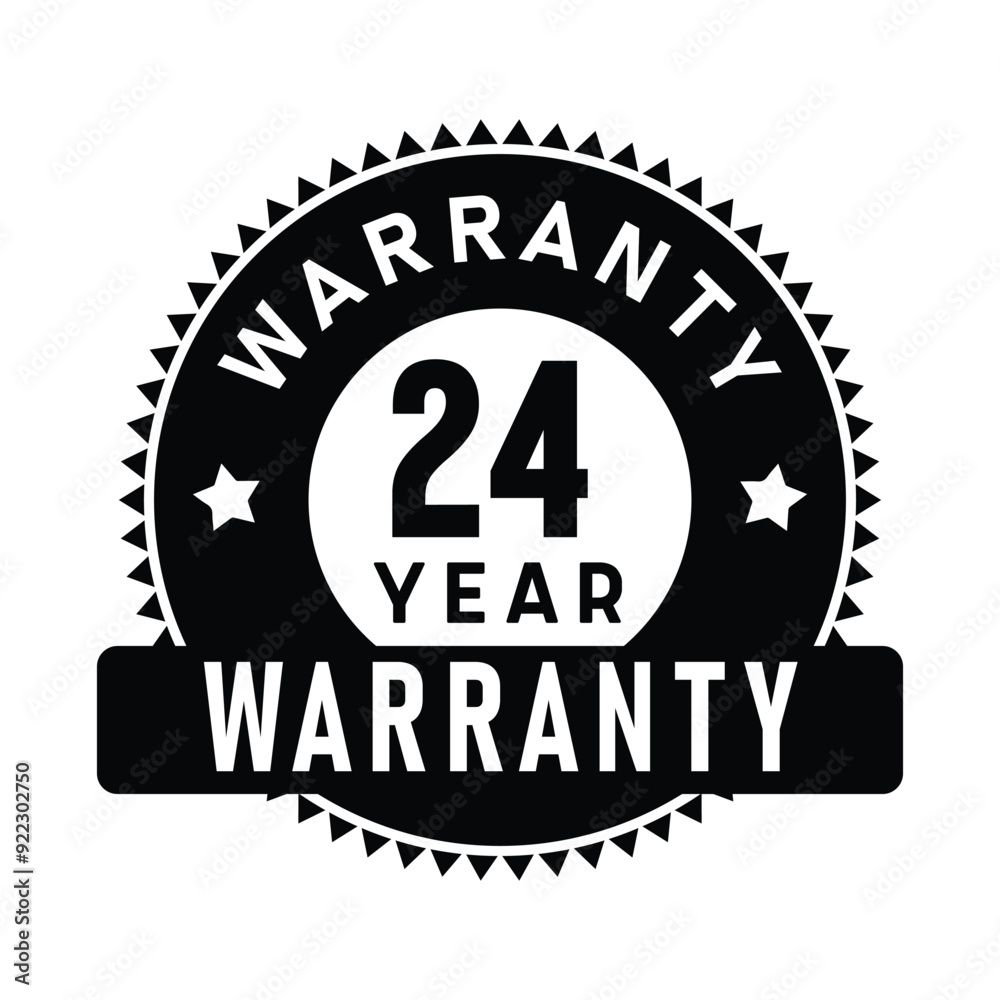 Fototapeta premium 24 Year Warranty | Warranty | Icon | Vector