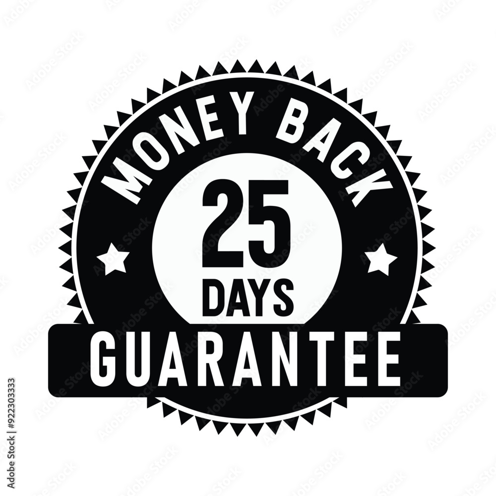 Fototapeta premium 25 Days Money Back Guarantee | Money Back | Icon | Vector