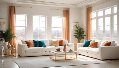 Photo interior modern design room 3d illustration