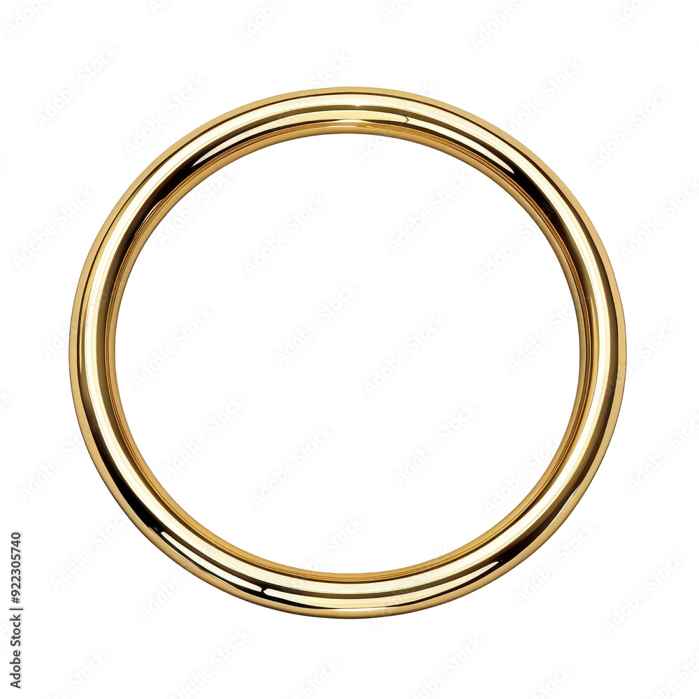 Elegant Golden Thin Frame Isolated With No Background Transparency. Elegant Golden Thin Frame Isolated With No Background Transparency.