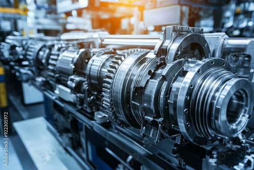 A scene in a steel product manufacturing factory.