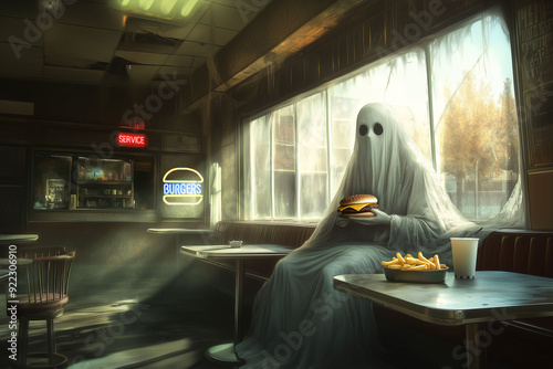 Ghost in a Diner 2 Halloween