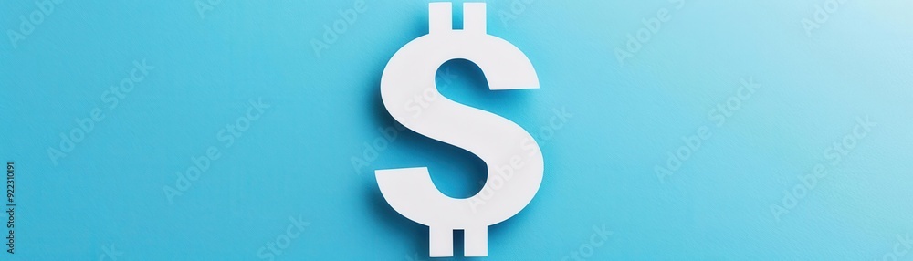 Fototapeta premium Paper cutout of a dollar sign, financial success