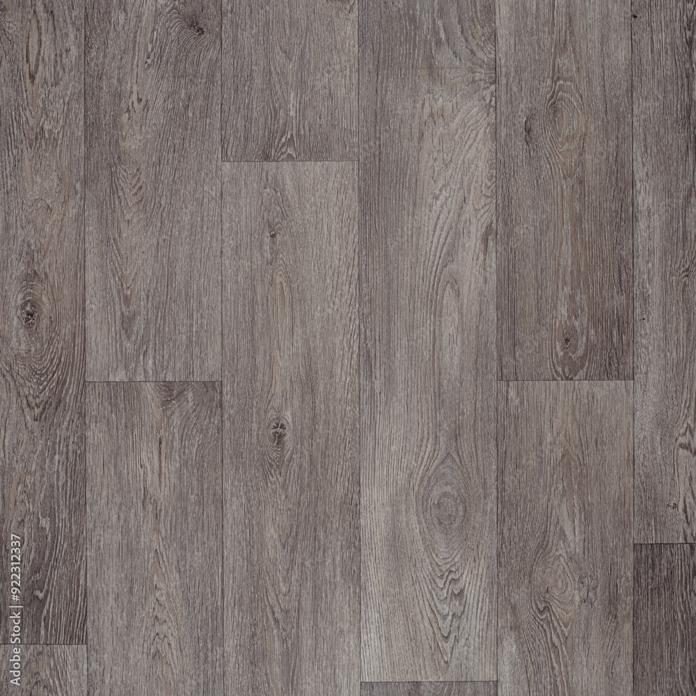 Naklejka premium High-Resolution Gray Oak Wooden Plank Flooring Background with Natural Wood Grain and Knots