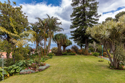 Obraz na płótnie Quinta Splendida Botanical Garden on the island of Madeira w salonie