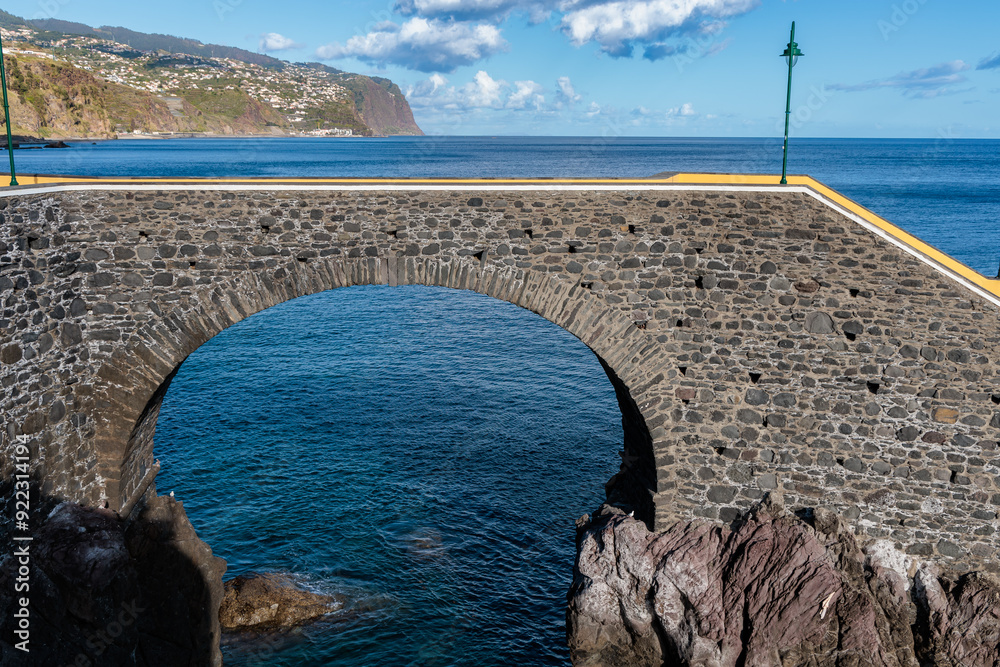 Early evening landscape and ocean mood in Ponta do Sol, Madeira Island