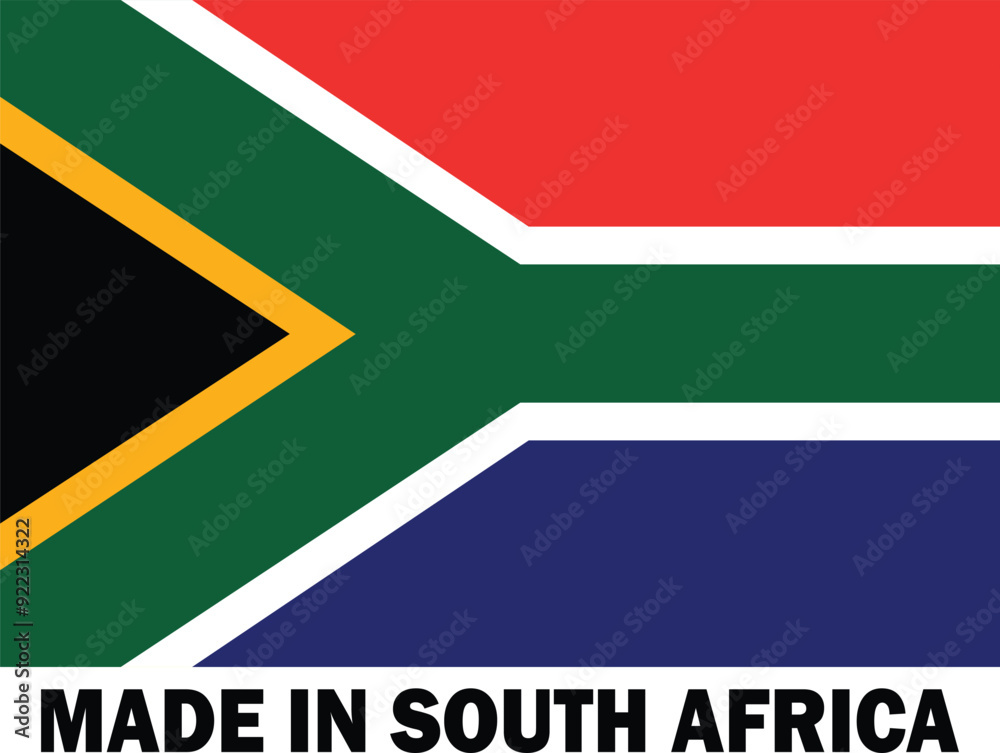 Made in South Africa, Make in South Africa, Manufacture sign, product icon, Made in South Africa icon, Made in South Africa with Flag Made in South Africa, Make in South Africa, Manufacture sign, product icon, Made in South Africa icon, Made in South Africa with Flag
