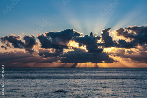 Early evening landscape and ocean mood in Ponta do Sol, Madeira Island photo