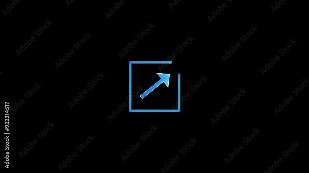 Arrow neon animation with black background