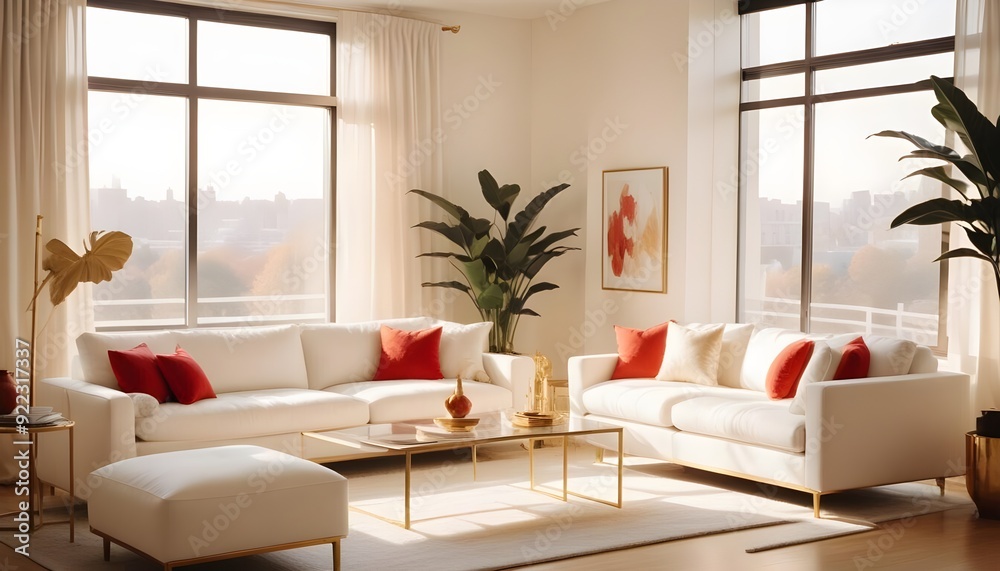 Photo interior modern design room 3d illustration Photo interior modern design room 3d illustration