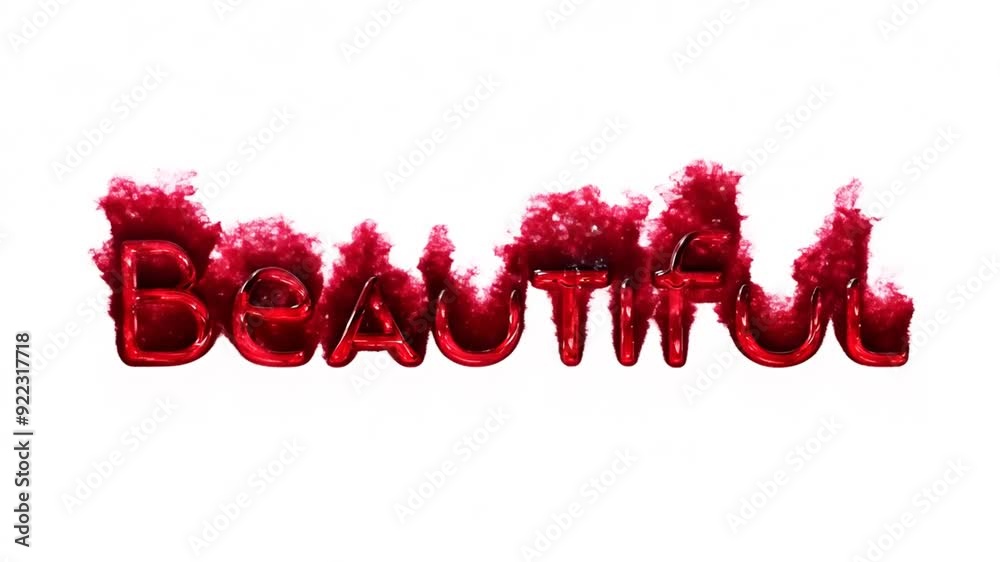 Stylized Text Spelling 'Beautiful' in Red With a Textured Design Generative AI Stylized Text Spelling 'Beautiful' in Red With a Textured Design Generative AI