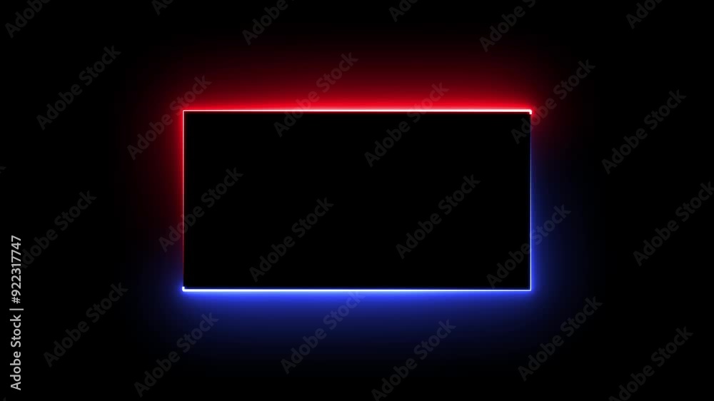 neon Rectangle Border .neon rectangle frame. Black background 4k animation neon Rectangle Border .neon rectangle frame. Black background 4k animation