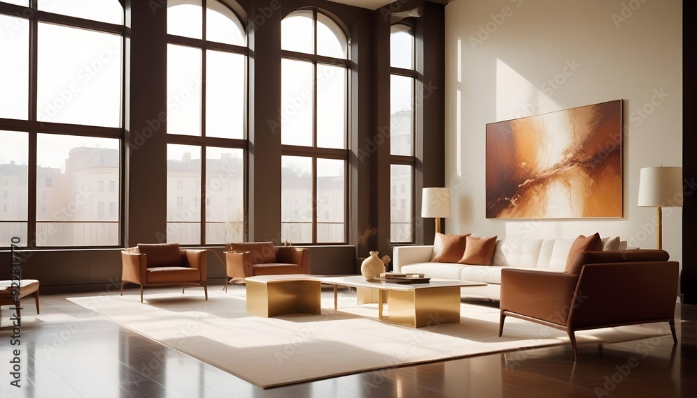 Photo interior modern design room 3d illustration Photo interior modern design room 3d illustration