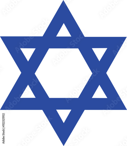 Blue Star David sign, Blue star icon, David symbol, Star of David in blue, Jewish blue star icon