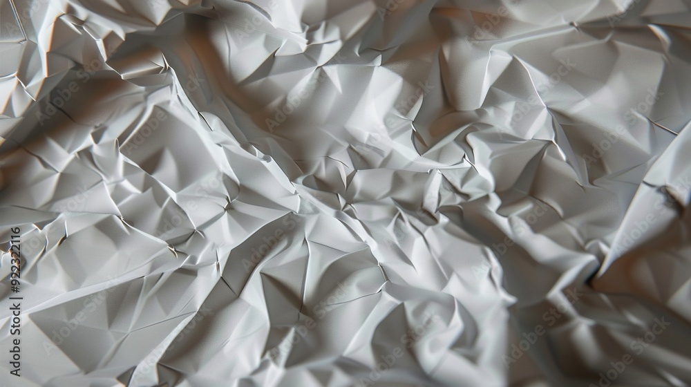 Fototapeta premium Intricate Folded Paper Texture Background, Detailed Craftsmanship Showcasing Uniquely Layered Pattern Design