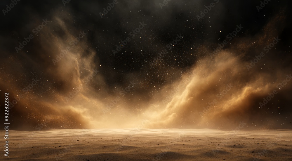 Fototapeta premium A mesmerizing cosmic scene showcasing swirling dust and light in the vast and infinite universe around us